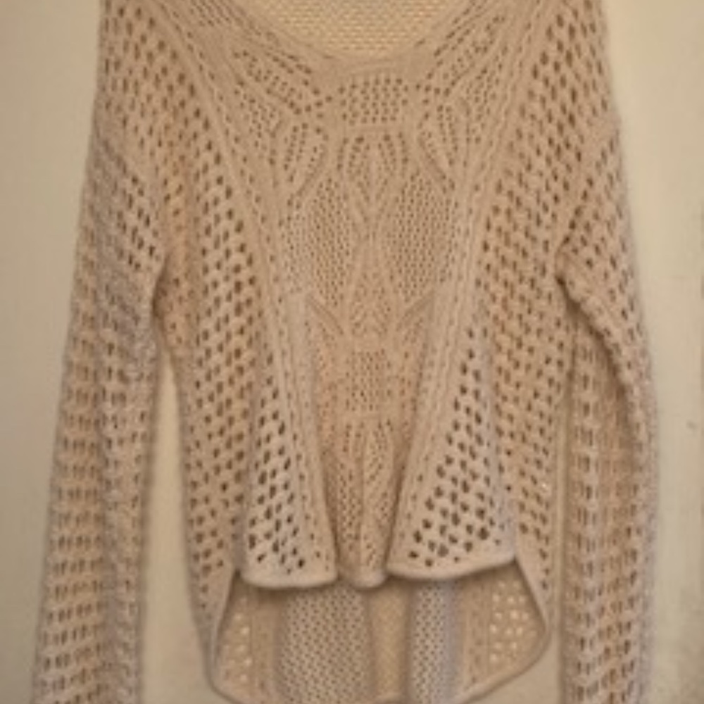 Light cream holey sweater